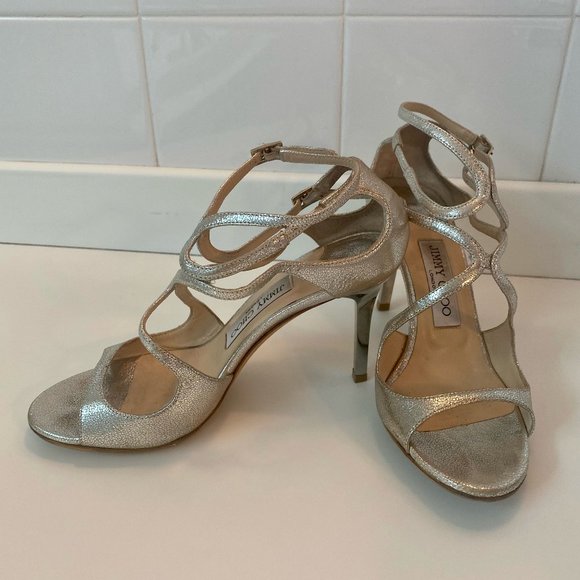 Jimmy Choo “Ivette” sandals with dust bag. Size 37 (Size 7 US) - Picture 2 of 11